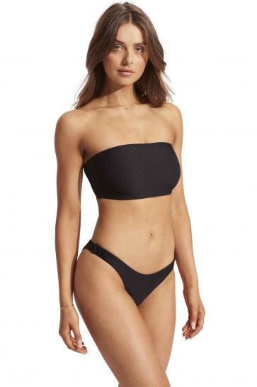 Swimwear Bayana Essentials Tube Bandeau Bikini Set Seafolly Black