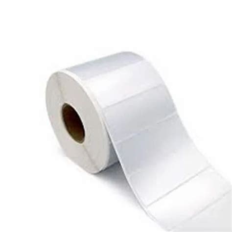 Die Cutting White Polyester Label For Industrial Packaging Type Roll
