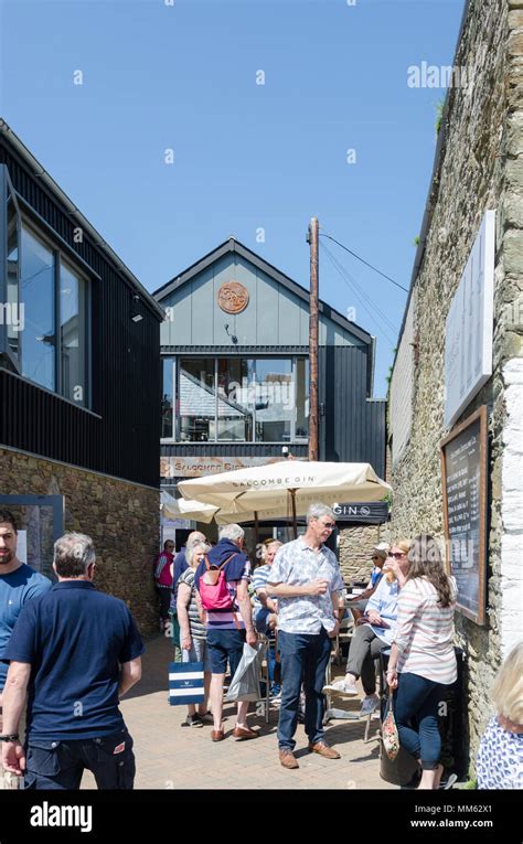 Visitors At Salcombe Crabfest Food And Drink Festival In The Sailing