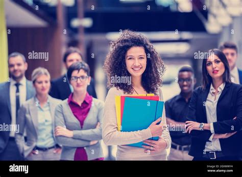 Young Multi Ethnic Business People Group Walking Standing And Top View