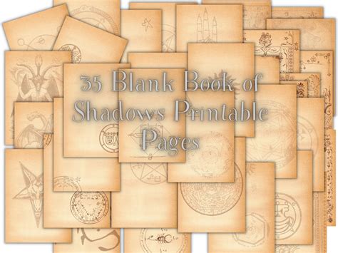 Blank Book of Shadows Printable Pages - Etsy