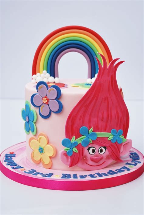 Princess Poppy Trolls Cake Trolls Birthday Party Cake Trolls Birthday Cake Funny Birthday Cakes