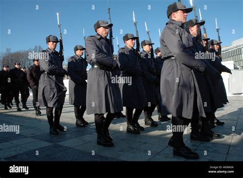 Ceremony after Pledge of Allegiance of new police officers units in Warsaw, Poland Stock Photo ...