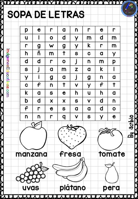 SOPAS DE LETRAS IE 3 Imagenes Educativas