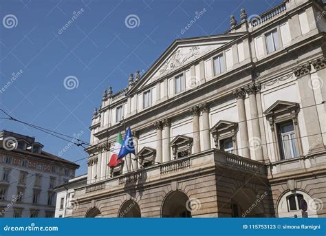 View of La Scala Opera House Editorial Stock Photo - Image of culture ...