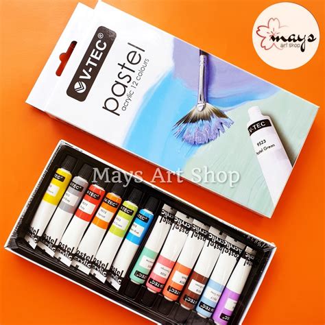 Jual Cat Akrilik Set Warna V Tec Cat Lukis Kanvas Acrylic Paint