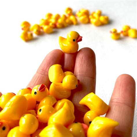 Dollhouse Miniature Tiny Resin Duck Dolls Toy Duck Rubber Etsy