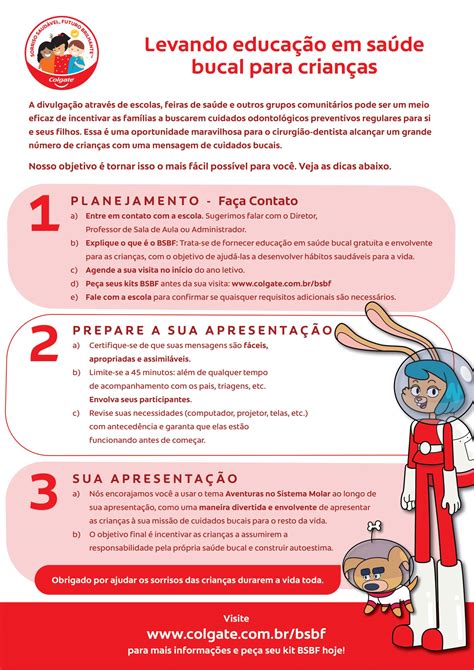 Folha de Dicas Entregando Educação em Saúde Bucal às Crianças