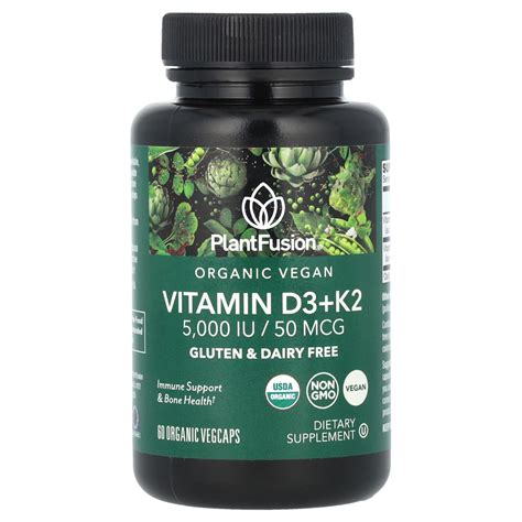 Plantfusion Vitamina D Y Vitamina K Org Nica Y Vegana Ui