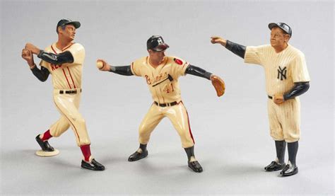 3 Vintage Hartland Baseball Legend Statues