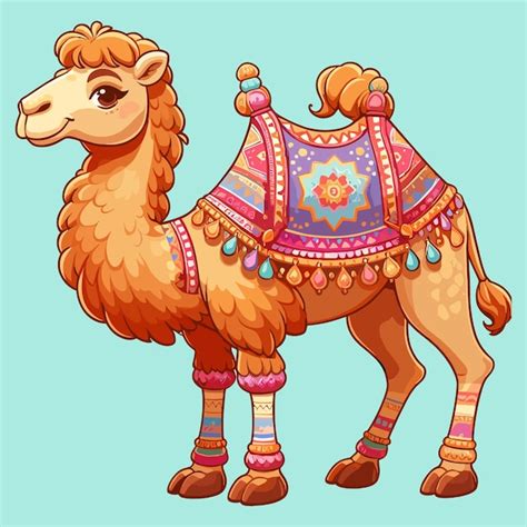 Premium Vector Cute Camel Cartoon Vector Style White Background