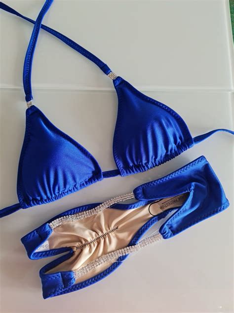 Tiffany Blue Bikini With Connectors On Bottoms COLOURS TO CHOOSE FROM Miss Bikini Fitness