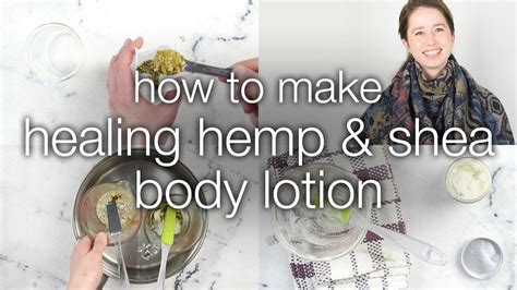 How To Make Diy Healing Herbal Hemp And Shea Lotion Youtube