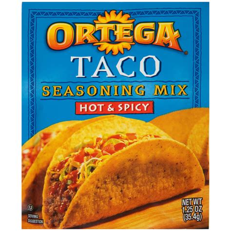 Ortega® Taco Hot And Spicy Seasoning Mix 125 Oz Packet Ortega®