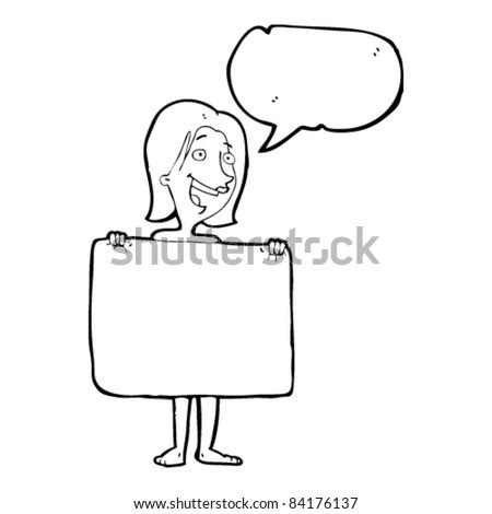 Happy Naked Cartoon Woman Hiding Behind Towel Stock Vector Illustration