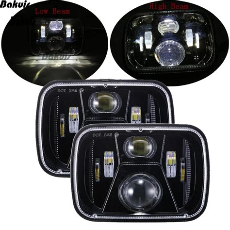 Aliexpress Buy Pair 5 X7 LED H4 Rectangular Sealed Beam