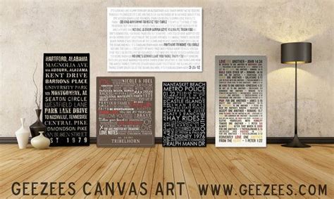 Personalized Word Wall Art Type Canvas Art By Geezees Custom Canvas