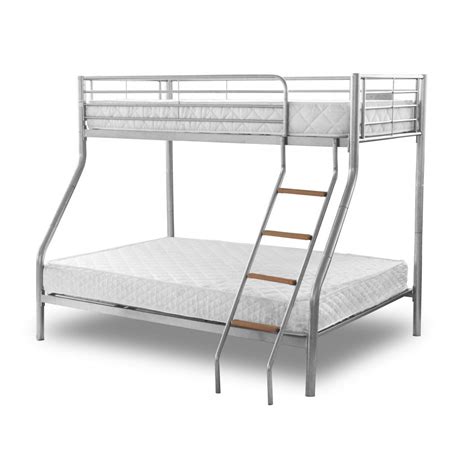 Metal Triple Bunk Bed With Mattresses Soft Touch Beds