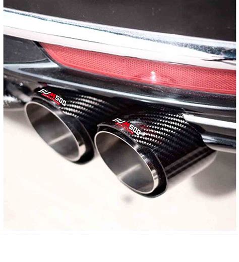 Genuine Sumsoo Universal Glossy K Carbon Fiber Exhaust Pipe Auto