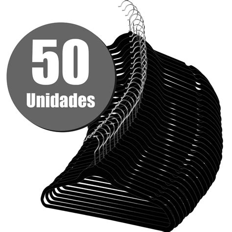 Kit Cabides Veludo Para Roupas Adulto 50 Unidades Fino Resistente