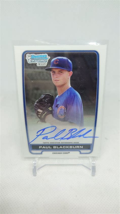 Bowman Chrome Draft Paul Blackburn Auto Mlb St Year