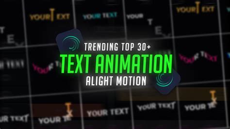 Top Alight Motion Text Animation Presets Alightmotion Preset