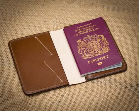 Passport Booklet Full Grain Leather Leather Passport Cover Etsy