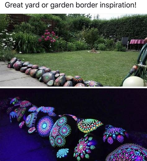 rocks painted with glow in the dark paint | Glow in dark paint, Garden rock art, Rock garden