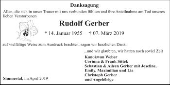 Traueranzeigen Von Rudolf Gerber Rz Trauer De