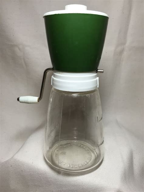 Vintage Federal Housewares Nut Spice Chopper Dark Avocado Green