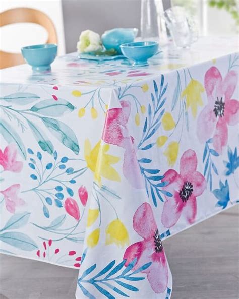 Nappe Toile Cir E Cosmos Bleu Rose Jaune Tissus Et Nappes Westeel