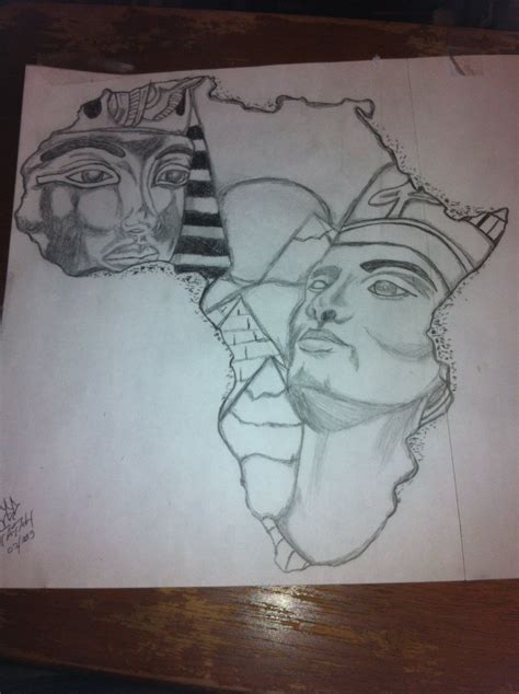 Egyptian King And Queen Drawing