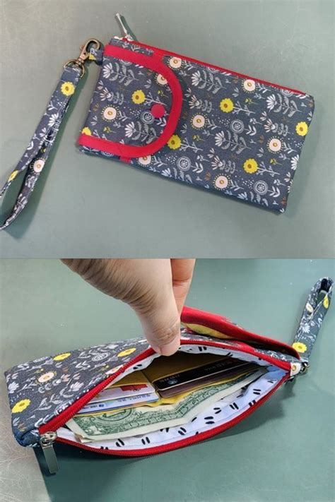 Sewing Gift Idea How To Make A Clutch Wallet With Storage For Cell