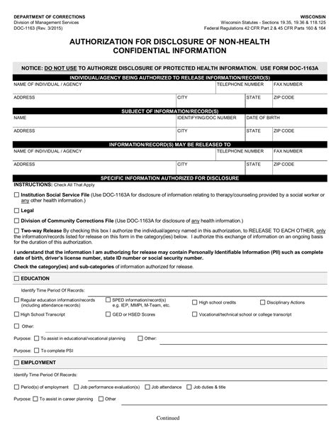 Wisconsin Doc 1163 Form ≡ Fill Out Printable Pdf Forms Online