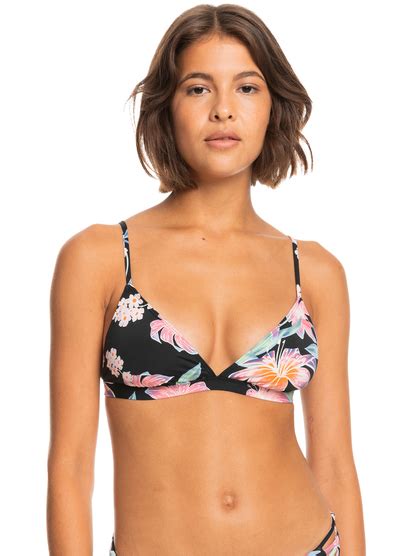 Printed Beach Classics Fixed Triangle Bikini Top Roxy