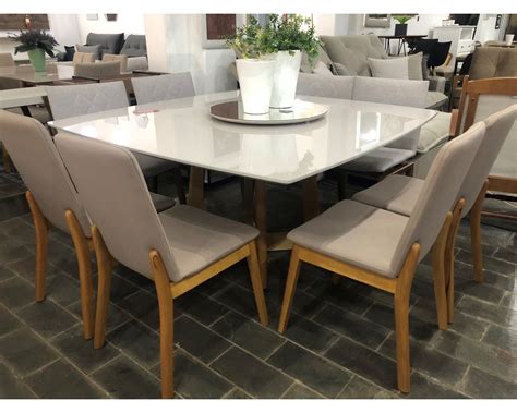 Conjunto Mesa De Jantar Quadrada M Onix Cadeiras Ibizza