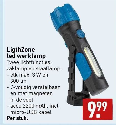 Lightzone Led Werklamp Aanbieding Bij ALDI