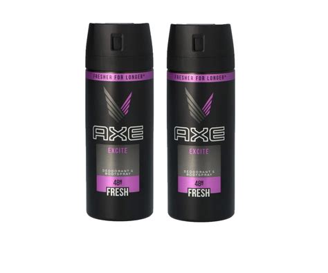 Axe Men S Excite Deodorant Body Spray 150ml 5 07oz 2 Pack Spicy