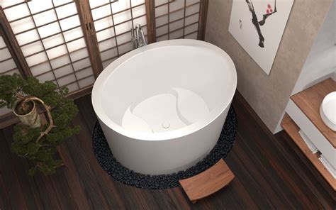 Aquatica True Ofuro Duo Freestanding DurateX Japanese Soaking Bathtub ...