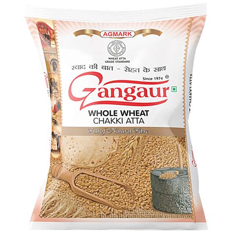 Buy Gangaur Whole Wheat Chakki Atta Fibre Rich Online At Best Price