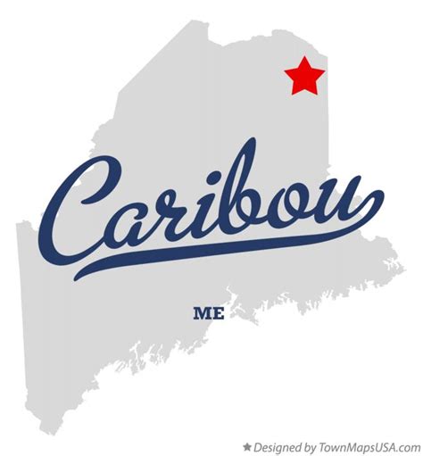 Map of Caribou, ME, Maine