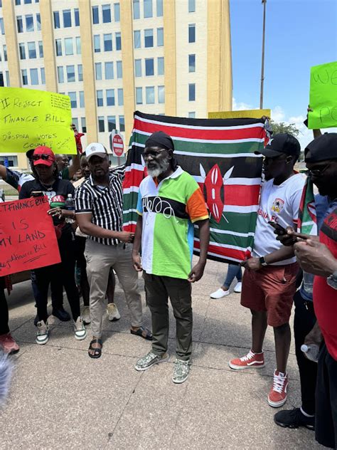 Wajakoyah Leads Kenyans In The Us To Protest Against Finance Bill Photos