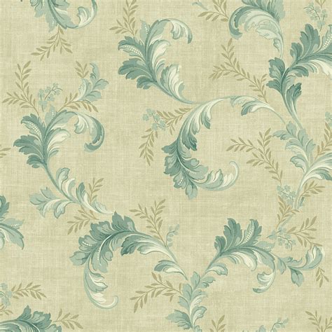 291-71804-Dark Green Acanthus Leaf wallpaper - indoorwallpaper.com