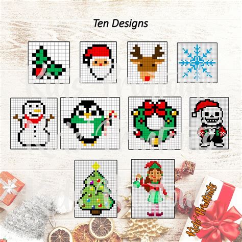 Christmas Binary Pixel Art Spreadsheet Printable Etsy Canada