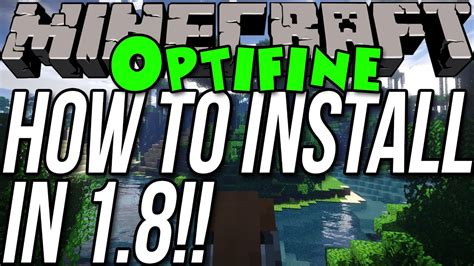 How To Install Optifine In Minecraft 1 8 YouTube