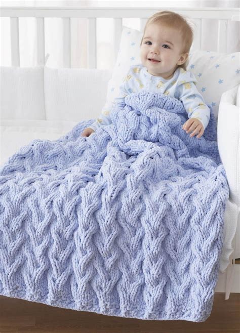 Bernat Shadow Cable Baby Blanket Cable Knit Baby Blanket Bernat