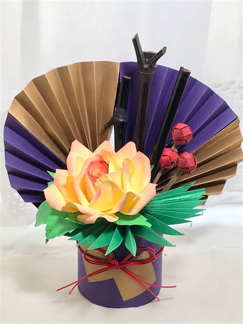 Paper Flower Art Ikebana Style Rose By Miyabionlyoneforyou On Etsy Paper Flower Art Flower