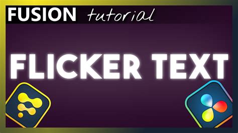 Flicker Text Effect Davinci Resolve Fusion Oktat Vide Kezd Knek