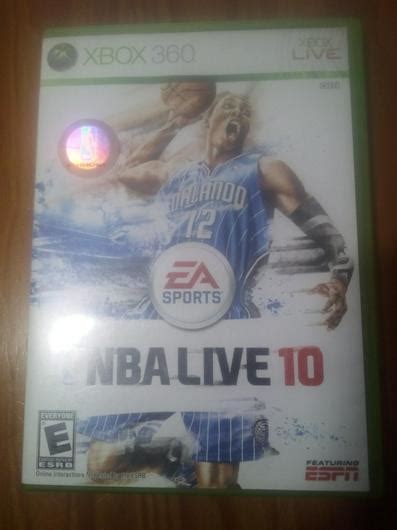 NBA Live 10 Item Box And Manual Xbox 360