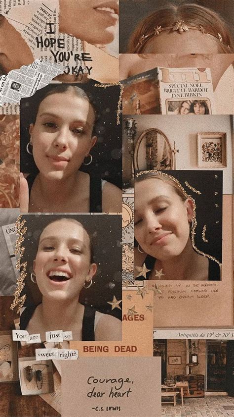 Pin En Millie Bobby Brown Brown Millie Bobby Brown Aesthetic Fondo De